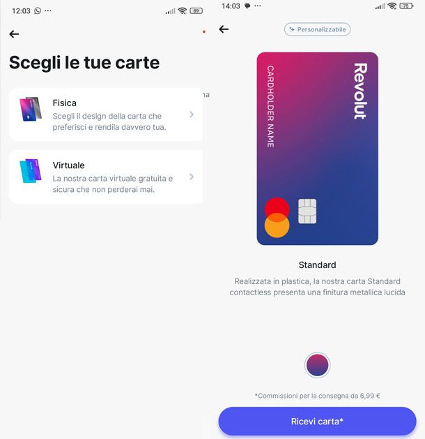 Carta fisica Revolut