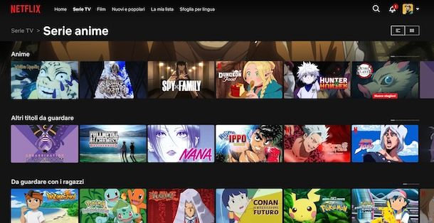 Anime su Netflix