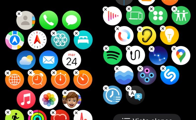 Riordinare app su Apple Watch