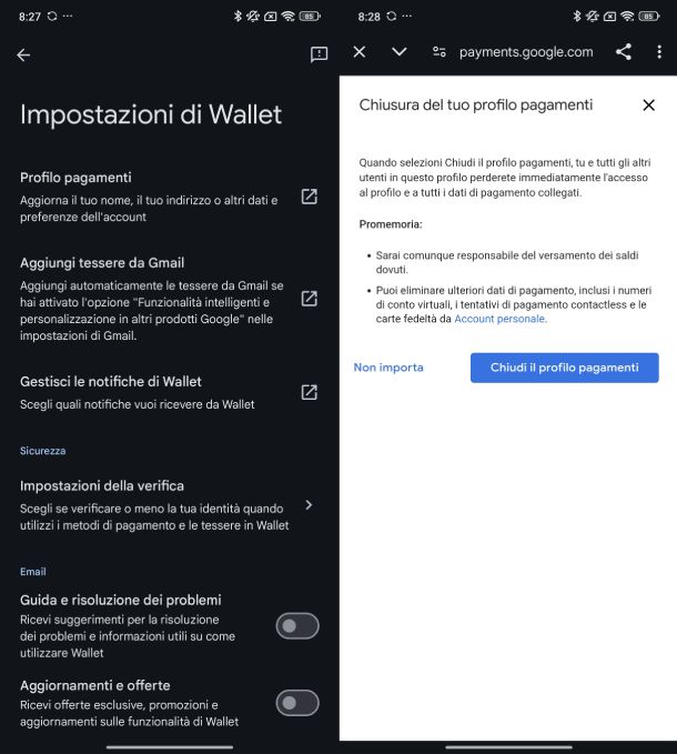 Disattivare Google Pay definitivamente