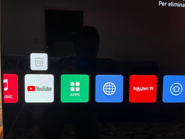 Disinstallare app YouTube Smart TV LG