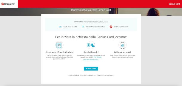 attivazione online Genius Card