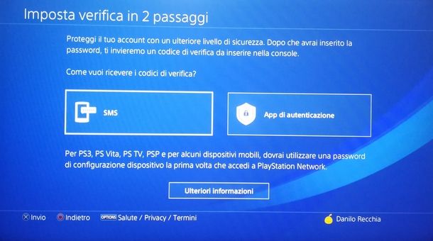 Come attivare il 2FA su PS4