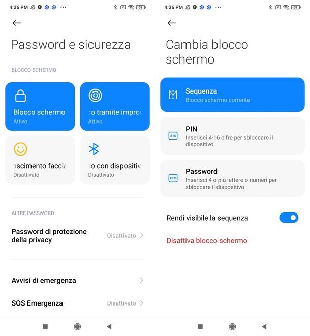 come cambiare segno di Xiaomi