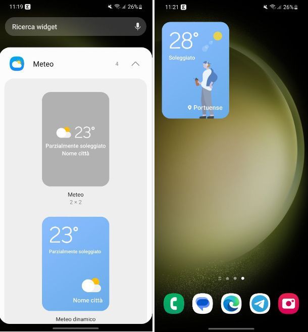 Come mettere il meteo nella schermata Home Samsung