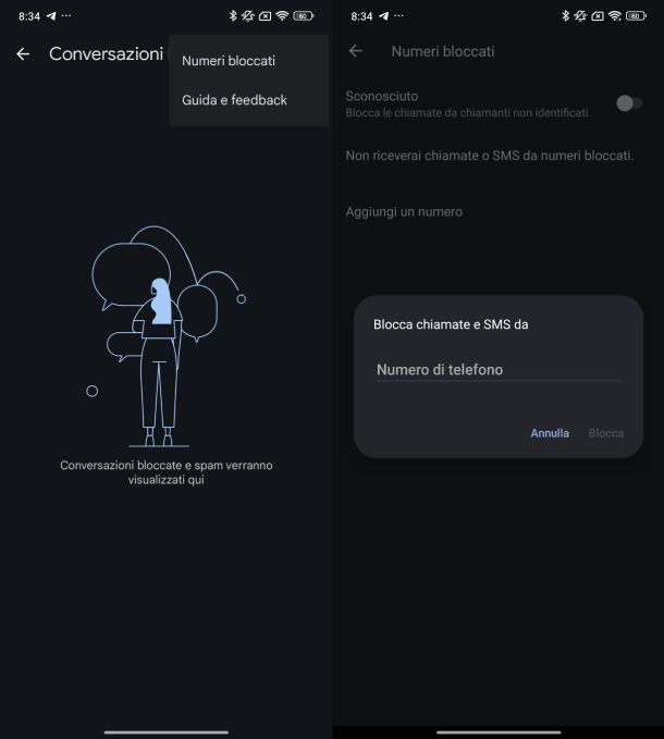 Eliminare SMS indesiderati Android