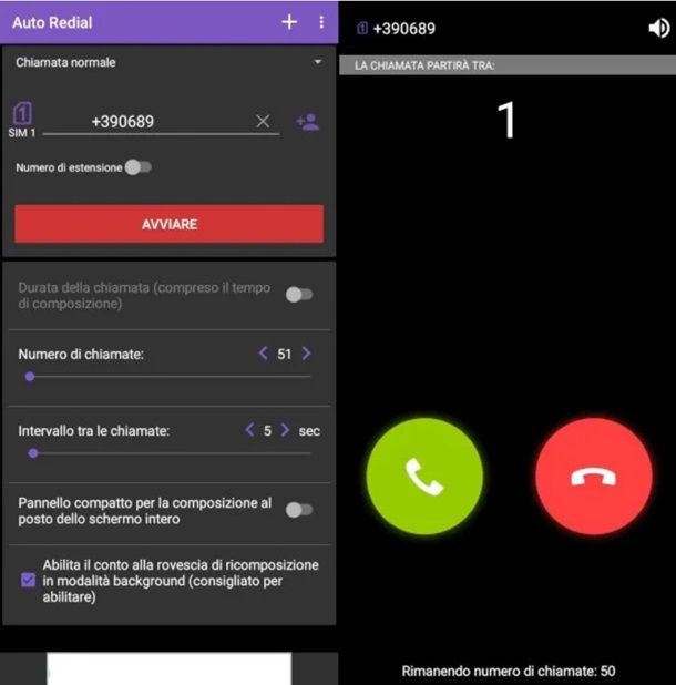 ricomposizione automatica app android