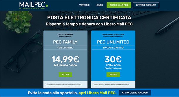 Prova gratuita PEC Libero Mail: è ancora possibile