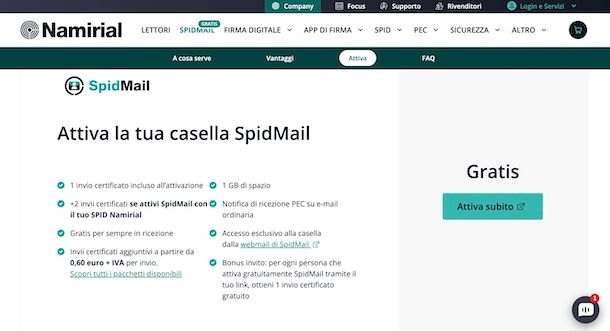 SpidMail di Namirial