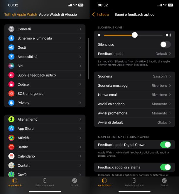 Alzare volume sveglia Apple Watch iPhone