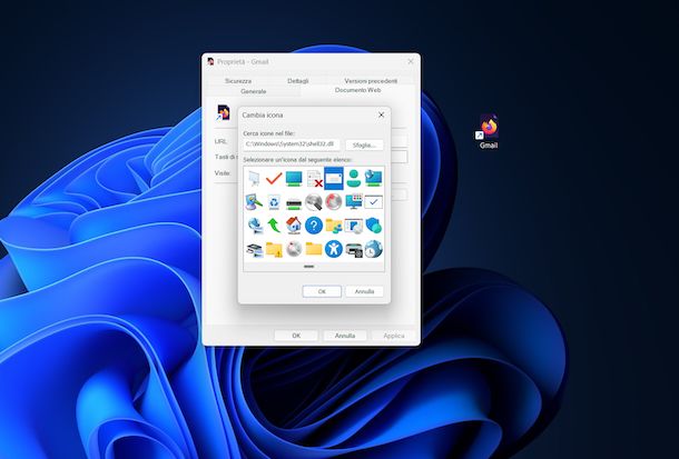 Cambiare icona collegamento Windows 11