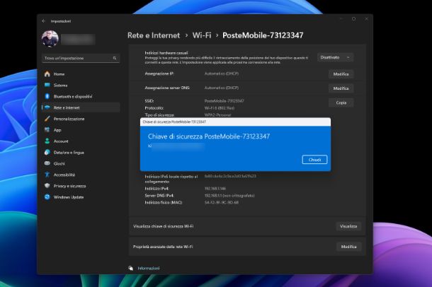 Come condividere password WiFi su PC