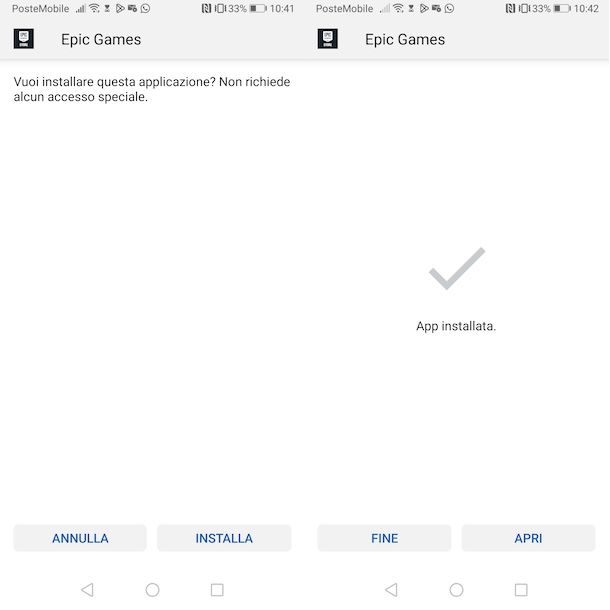 Installare Epic Games Store su Android
