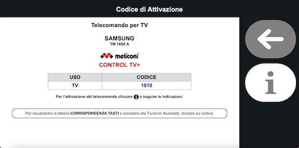 Configurare telecomando universale