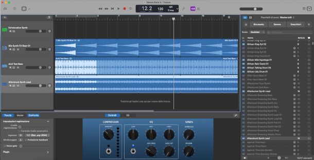 interfaccia GarageBand