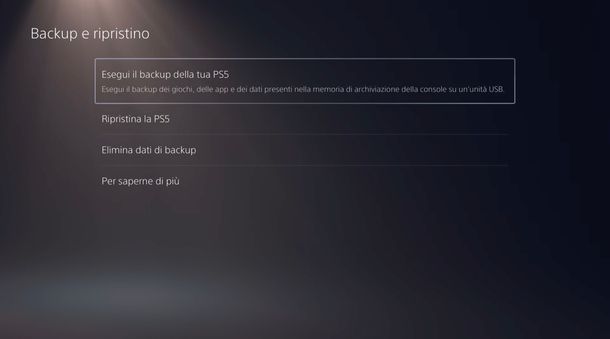 Backup PS5