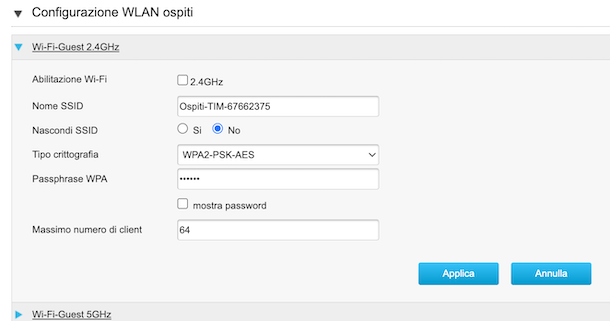 modem wifi tim rete opsiti