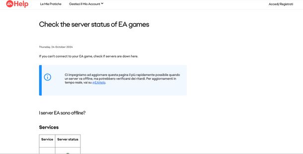 EA server status