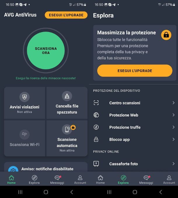 Altre app per eliminare virus Android