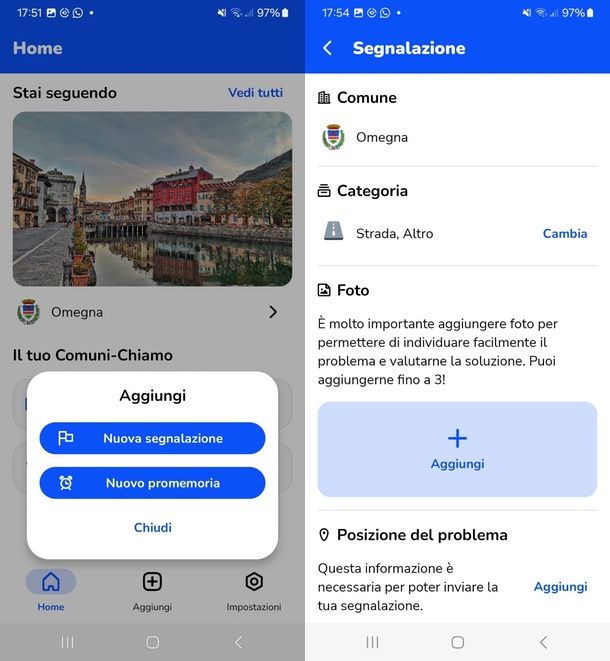 Comuni-Chiamo app Android iOS iPadOS