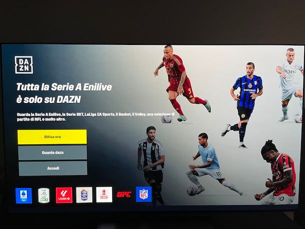 Scaricare app DAZN Smart TV LG