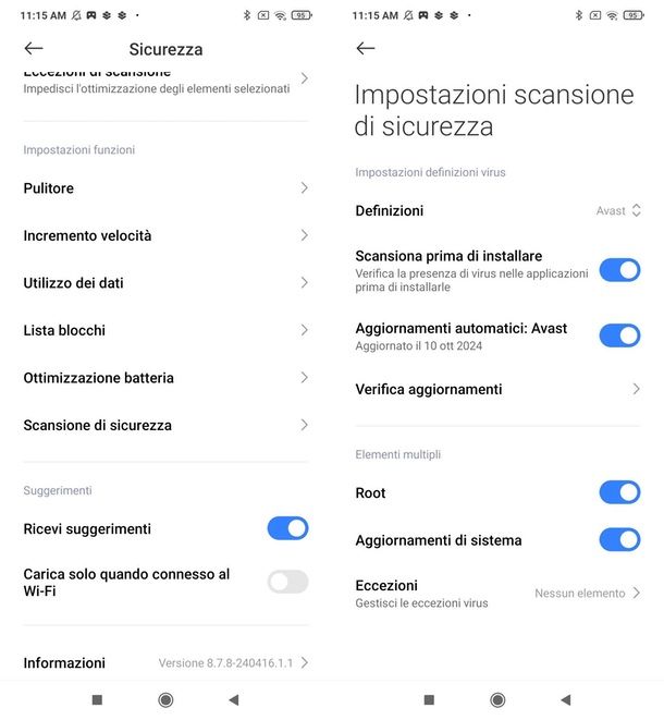 Disattivare Scansione di Sicurezza di Xiaomi