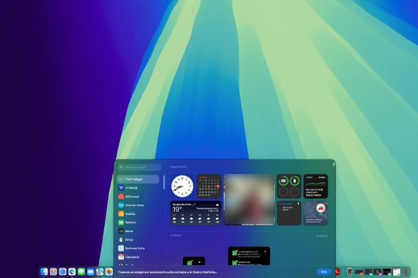 Come aggiungere widget su Mac