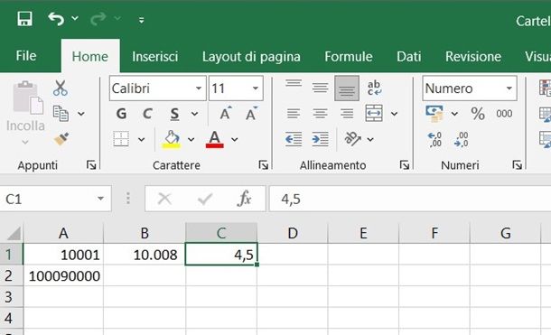 excel arrotonda cella