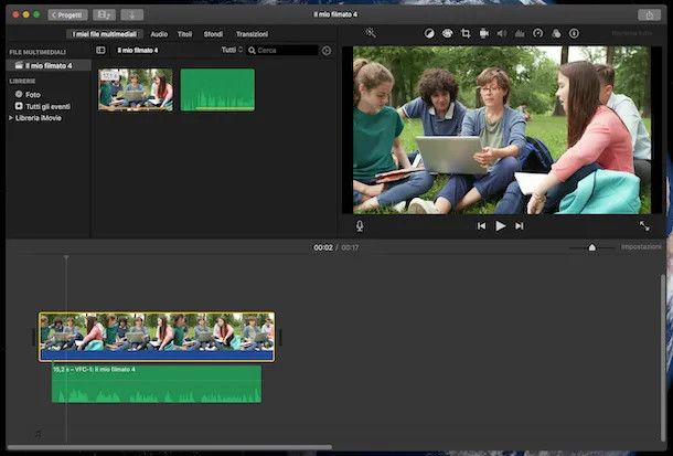 schermata iMovie Mac