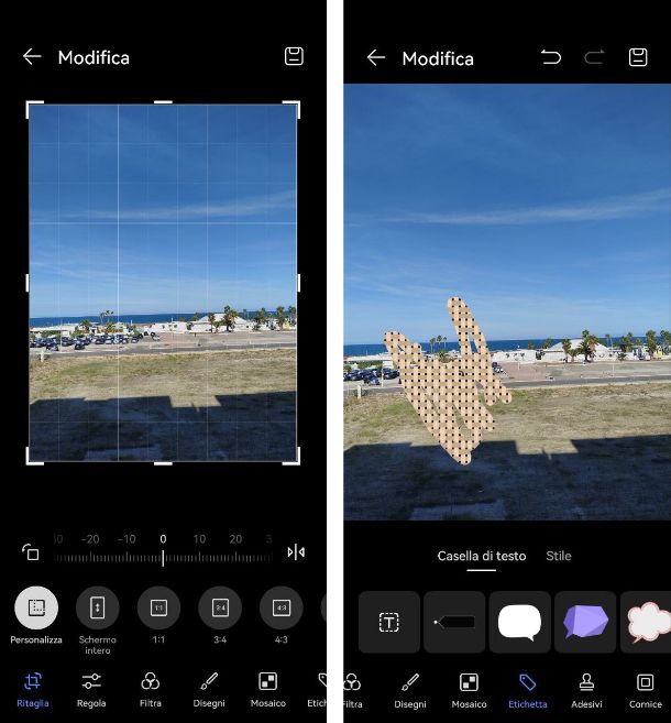 Come modificare foto Huawei