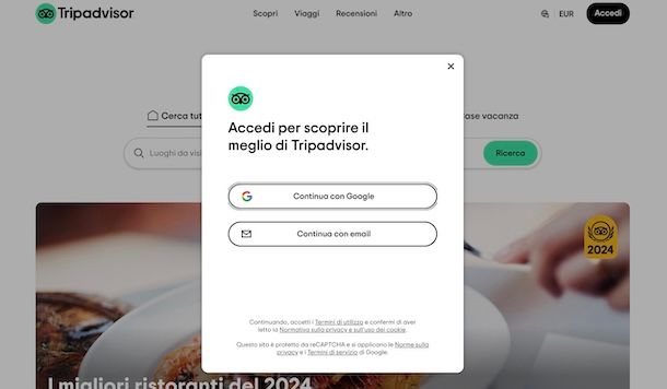 Iscriversi su TripAdvisor