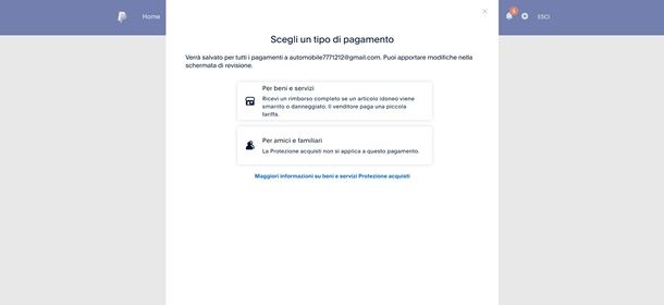 invio denaro paypal