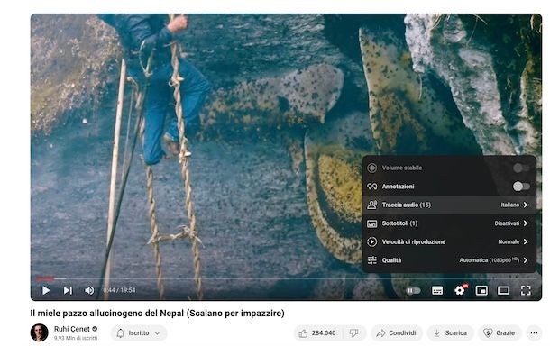 Attivare sottotitoli in italiano su YouTube