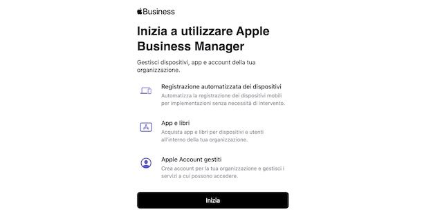 Creare account Apple aziendale