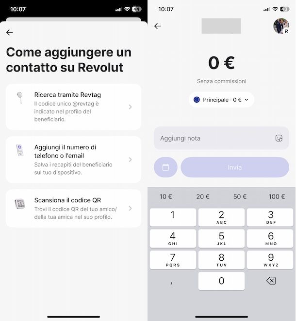 Inviare soldi da Revolut a Revolut