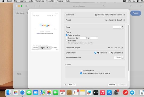 mac stampa pdf