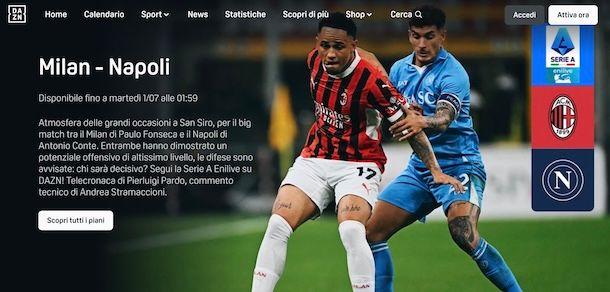 Milan-Napoli di Serie A