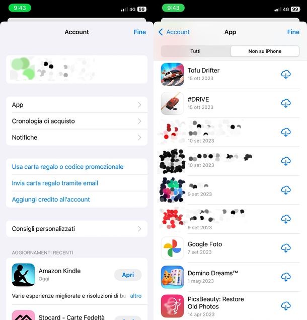 Come recuperare un gioco disinstallato App Store