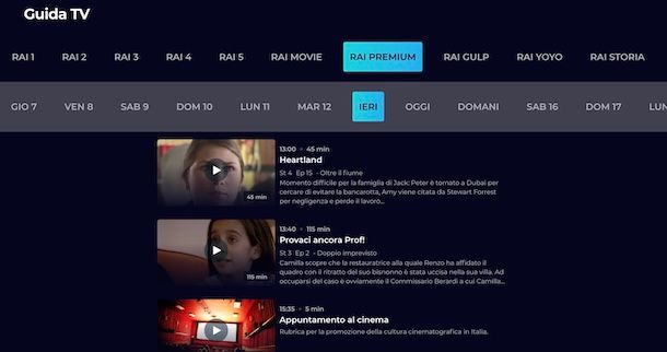 Rivedere un programma Rai Premium