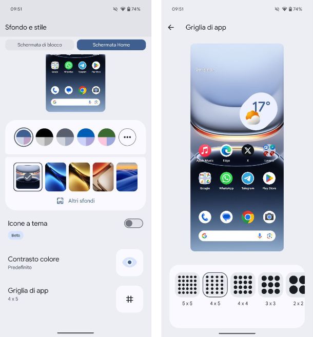 Come cambiare dimensione icone Android