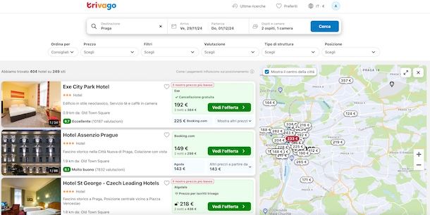 Prenotare su Trivago