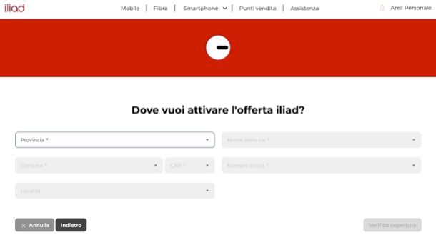 Copertura fibra Iliad