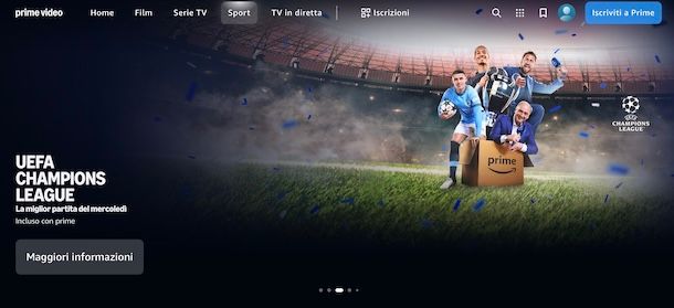 Champions League su Prime Video