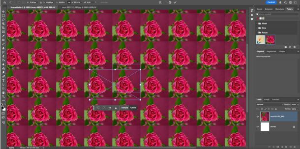 pattern su Photoshop con immagine importata