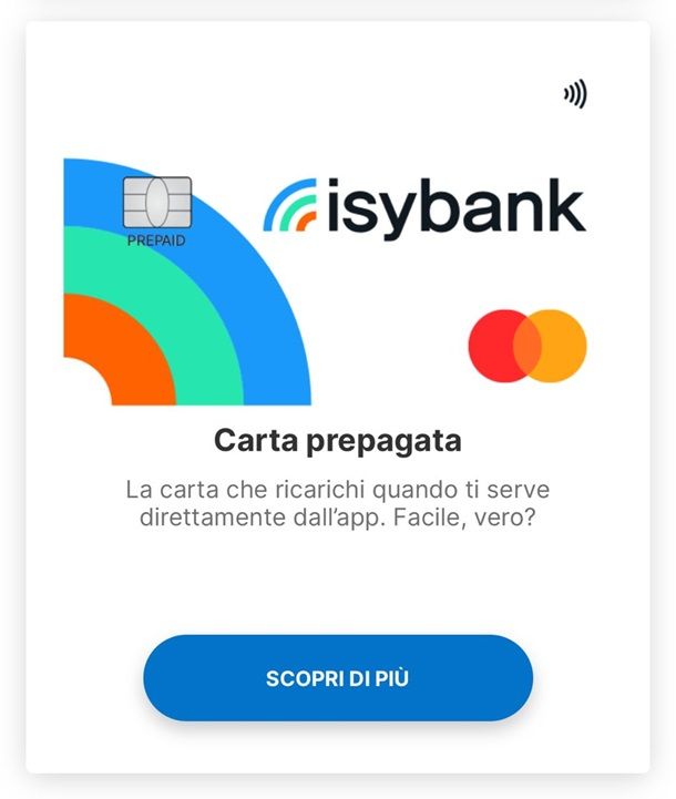 Come ricaricare carta prepagata Isybank