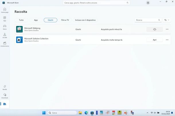 come recuperare gioco disinstallato Microsoft Store