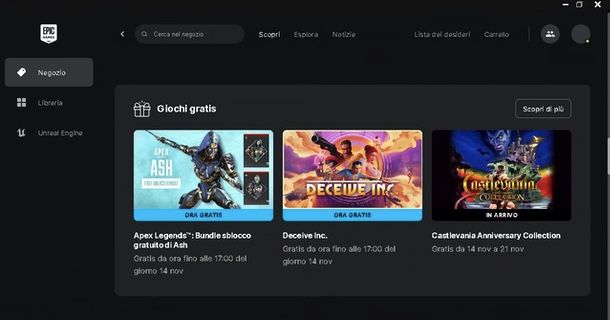 giochi gratis Epic Games