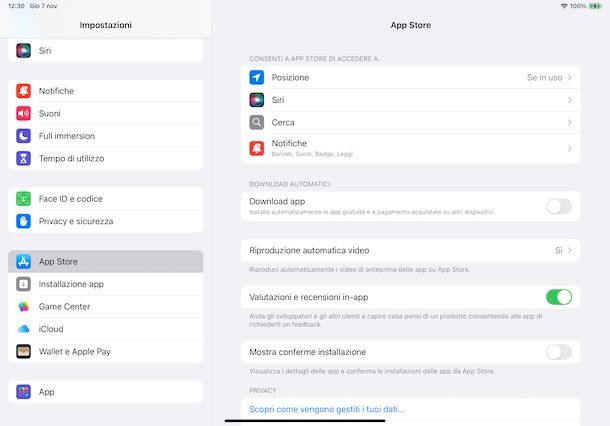 Disattivare download automatico app da iPhone e iPad