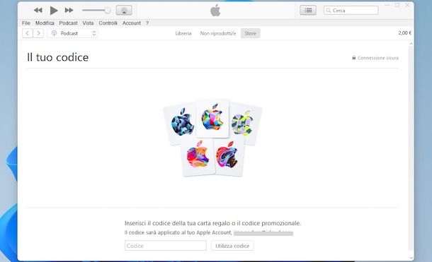 Ricattare Apple Gift Card da iTunes