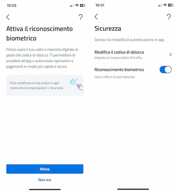 Accedere a IO con riconoscimento biometrico